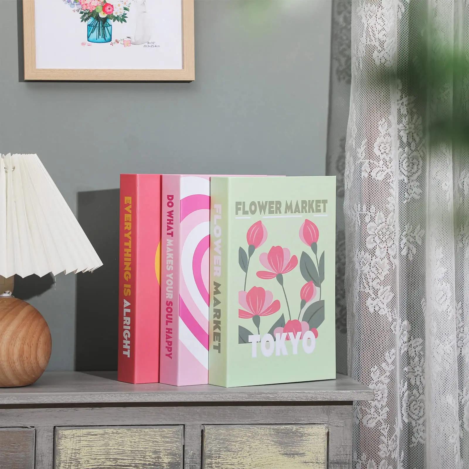 Openable Luxury Fake Books Decor Home Fashion Simulation Book Box Decor Modern Study Living Room Soft Fake Book Orna